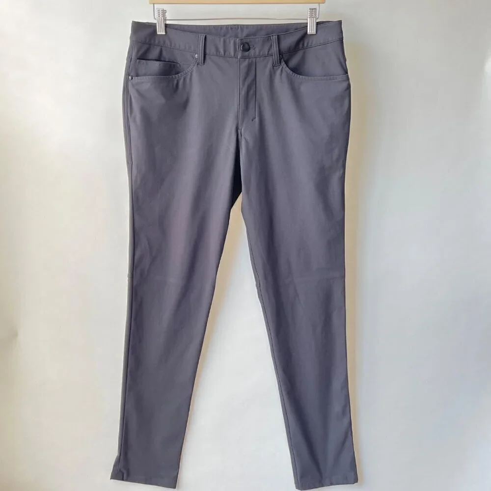 Lululemon Slim Warpstreme ABC pants(custom prints) , black, Size 33 B130